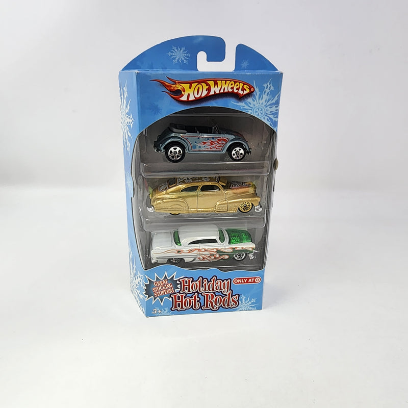 3 Pack * Hot Wheels Holiday Hot Rods Beetle, Chevy, Fleetline