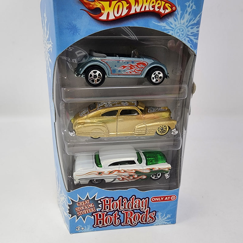 3 Pack * Hot Wheels Holiday Hot Rods Beetle, Chevy, Fleetline