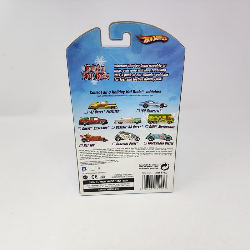 3 Pack * Hot Wheels Holiday Hot Rods Beetle, Chevy, Fleetline