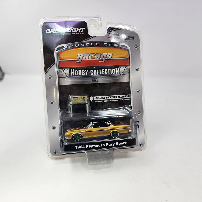 1964 Plymouth Fury Sport * Greenlight Muscle Garage Hobby * Chase Green Machine