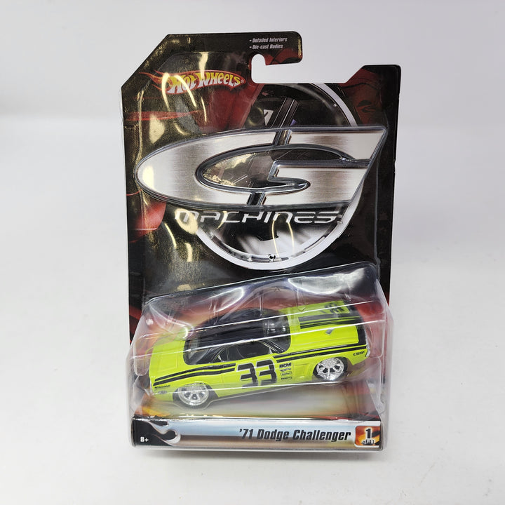 71 Dodge Challenger * Green * Hot Wheels G Machines * 1:50 Scale