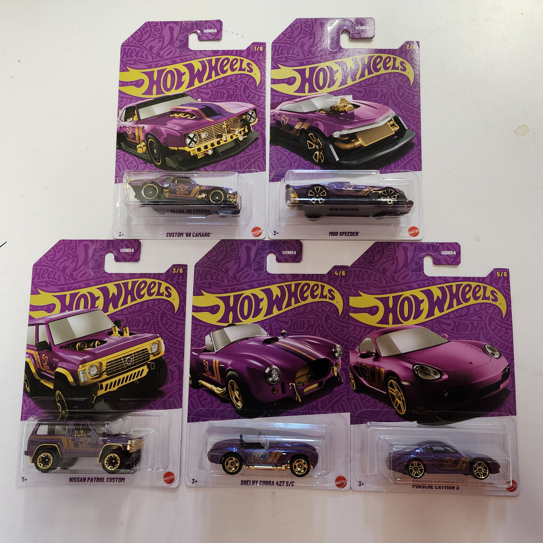 ミニカー Hot Wheels Convention 2025 Special Set Hot Wheels 2025 Pearl & Chrome - G Case (6 Cars Set) 57th