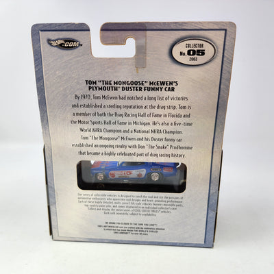 Tom The Mongoose McEwen's Plymouth Duster Funny Car * Hot Wheels 100% Black Box