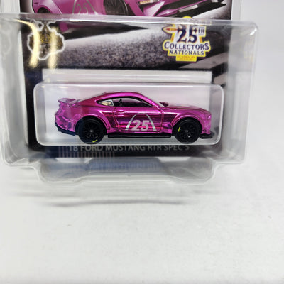 '18 Ford Mustang RTR SPEC 5 * PINK * Hot Wheels NEWSLETTER 25th Nationals St. Louis