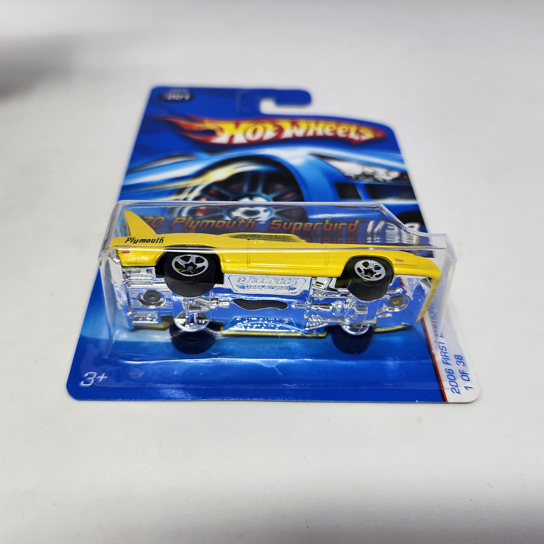 70 Plymouth Superbird #1 * 5sp Rims Rare * Hot Wheels 2006