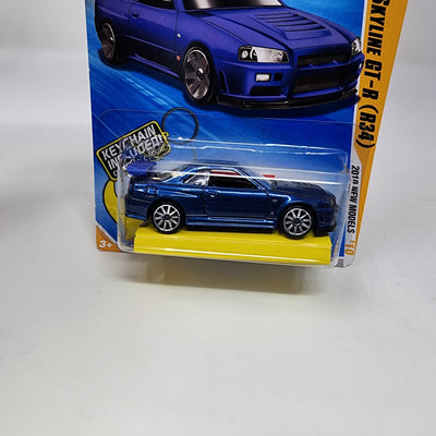 Nissan Skyline GT-R R34 * Keys To Speed Keychain * Hot Wheels 2010