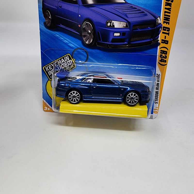 Nissan Skyline GT-R R34 * Keys To Speed Keychain * Hot Wheels 2010