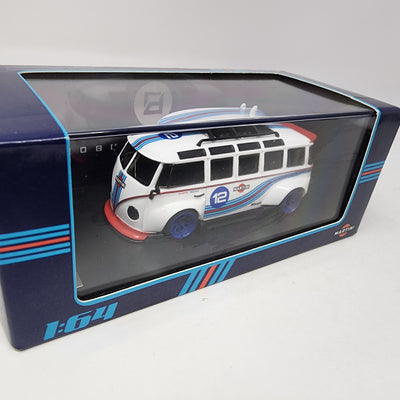 VOLKSWAGEN T1 KOMBI VOLKSEIDE + SURFBOARD MARTINI #12 107 of 500 * Inspire Model 1:64 Scale (Copy)