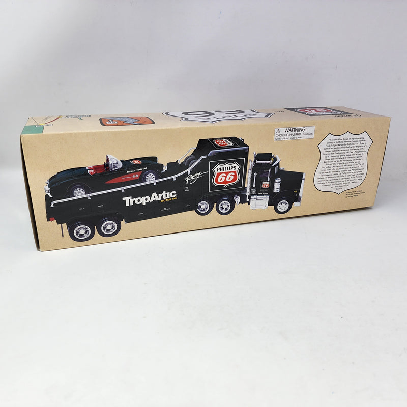 Semi Car Hauler & Corvette Phillips 66 TropArtic w/ Box 1:32 Scale Semi