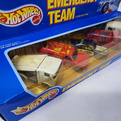 Emergency Team 5 car Gift Pack * 1990 Hot Wheels
