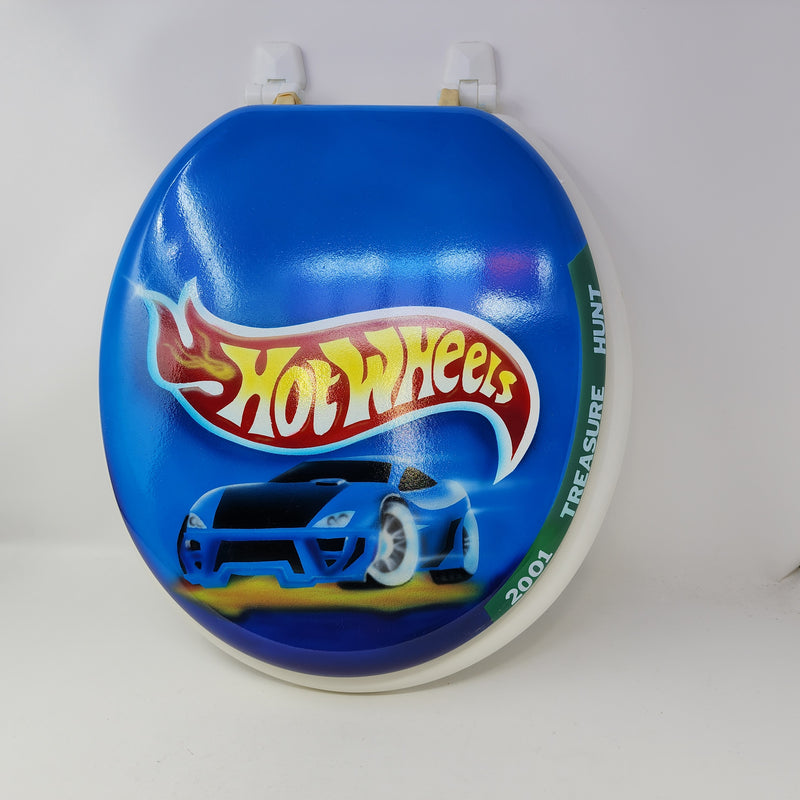 Hot Wheels 2001 Treasure Hunt Seat * Enamel Wood Composition Toilet Seat