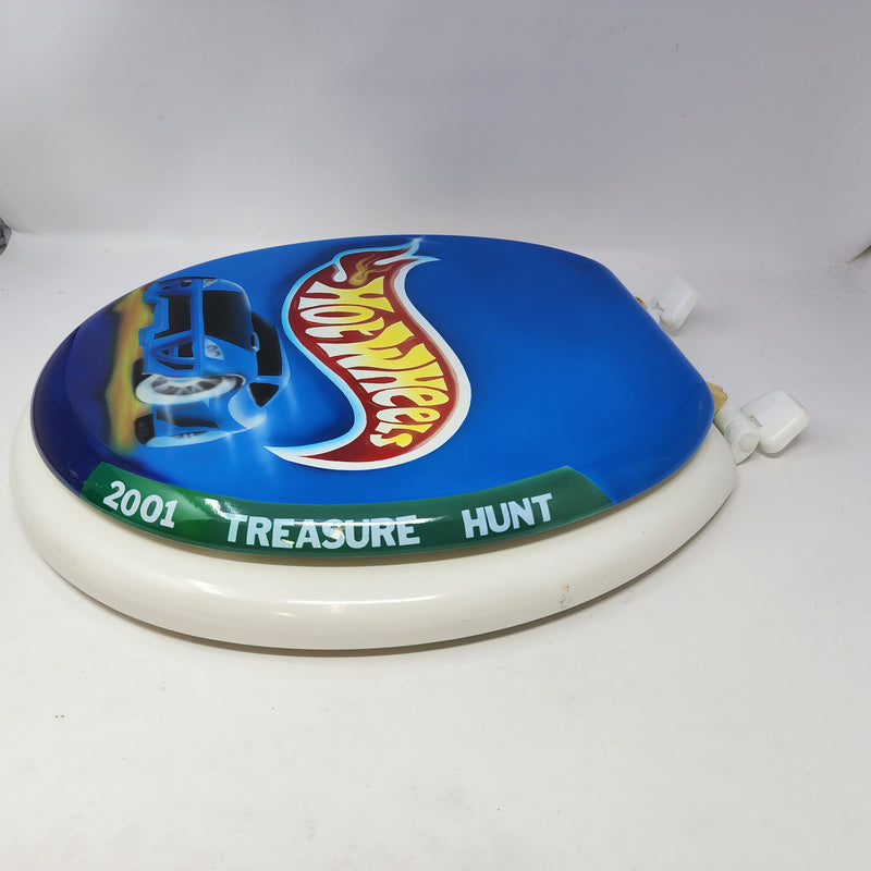 Hot Wheels 2001 Treasure Hunt Seat * Enamel Wood Composition Toilet Seat