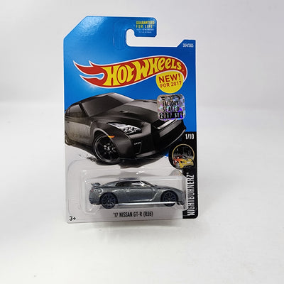 '17 Nissan GT-R R35 #364 * Grey * Hot Wheels 2017 w/ Factory Holo