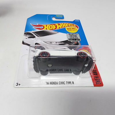 '16 Honda Civic Type R #327 * WHITE * Hot Wheels 2017 w/ Factory Holo