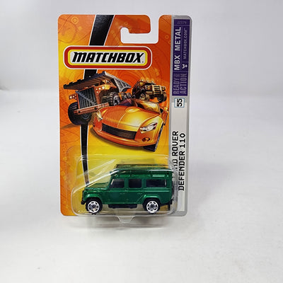 Land Rover Defender 110 #55 * Green * Matchbox Basic