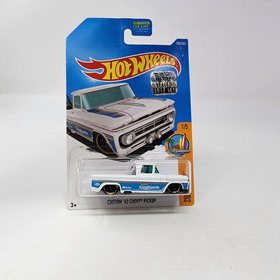 Custom '62 Chevy Pickup * WHITE * Hot Wheels 2017 w/ Factory Holo