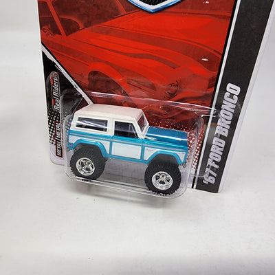 '67 Ford Bronco *Teal/white * Hot Wheels Garage Series