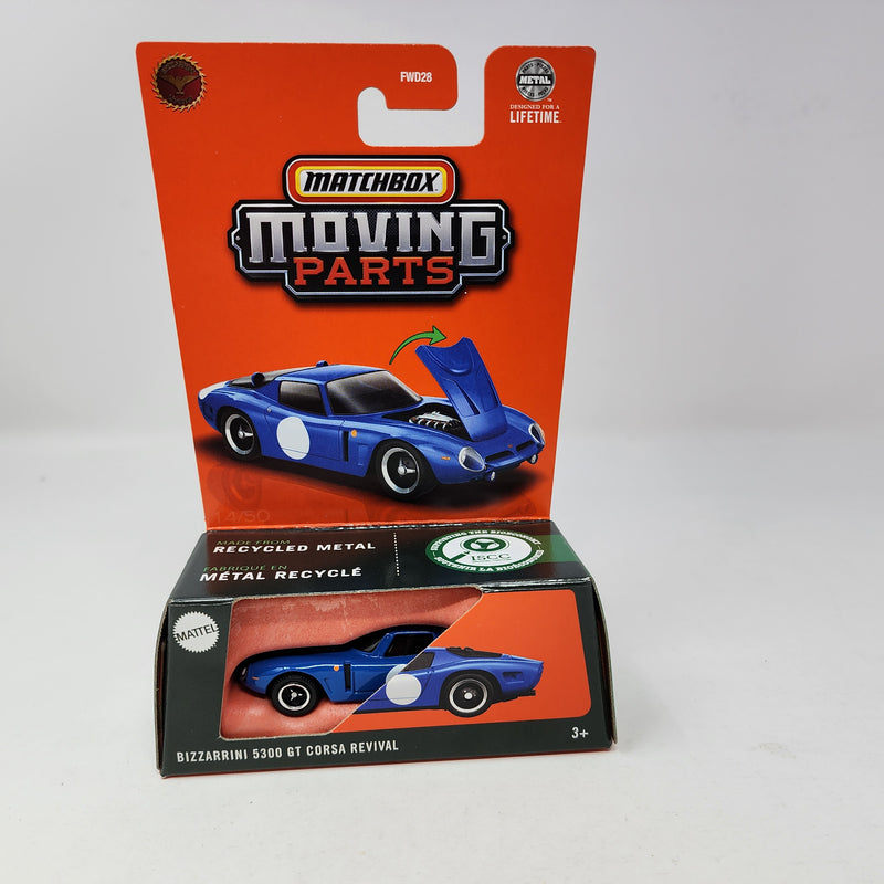 Bizzarrini 5300 GT Corsa Revival * BLUE * 2025 Matchbox Moving Parts Case D