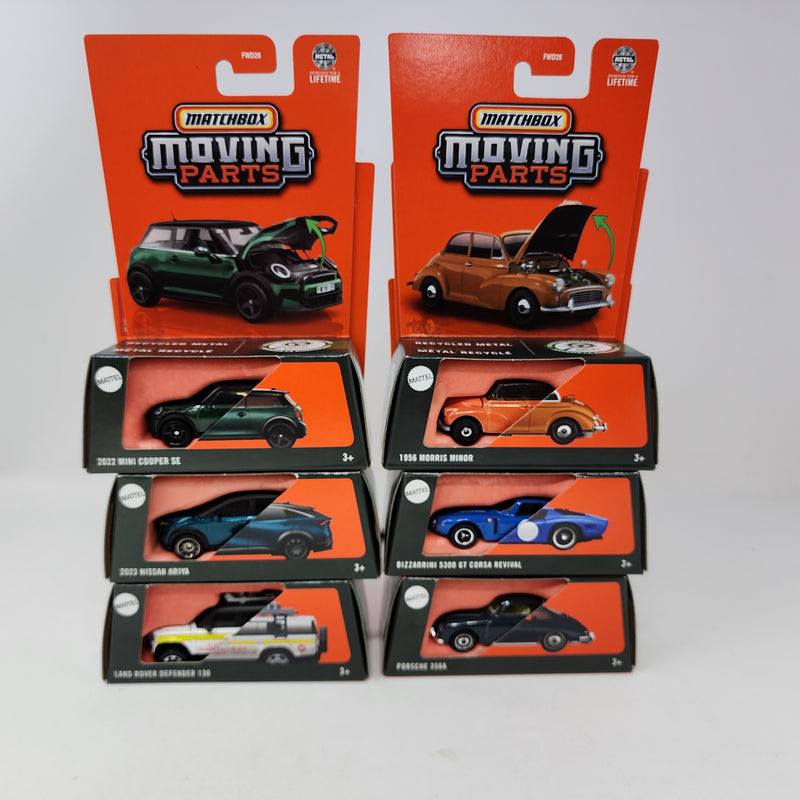 Case D Moving Parts * Complete 6 Car Set Case D * 2025 Matchbox Moving Parts