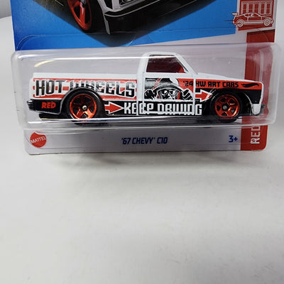 '67 Chevy C10 * White * Hot Wheels 2024 Target Red Edition