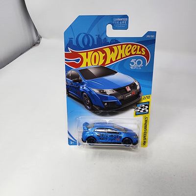 '16 Honda Civic Type R #245 * BLUE * Hot Wheels 2018