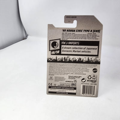 '99 Honda Civic Type R EK9 #214 * White * Hot Wheels 2021