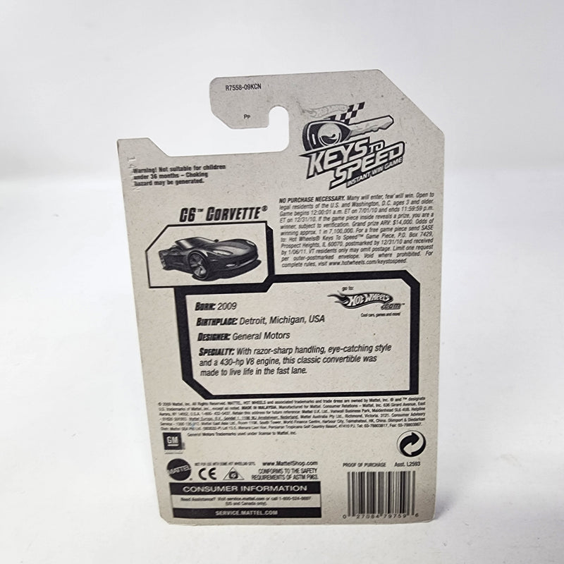 C6 Corvette * Blue * Hot Wheels 2010 Keys To Speed