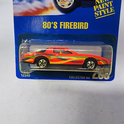 80's Firebird #256 * Orange * Hot Wheels Blue Card