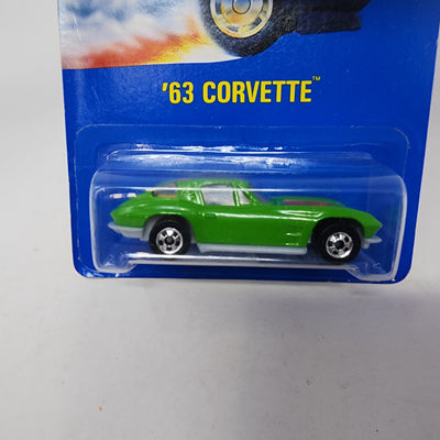 '63 Corvette * Green * Hot Wheels Blue Card SPEED POINTS Card