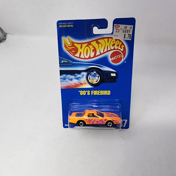 80's Firebird #167* Orange * Hot Wheels Blue Card