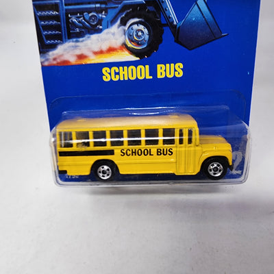 School Bus #72 * Yellow * Hot Wheels Blue Card