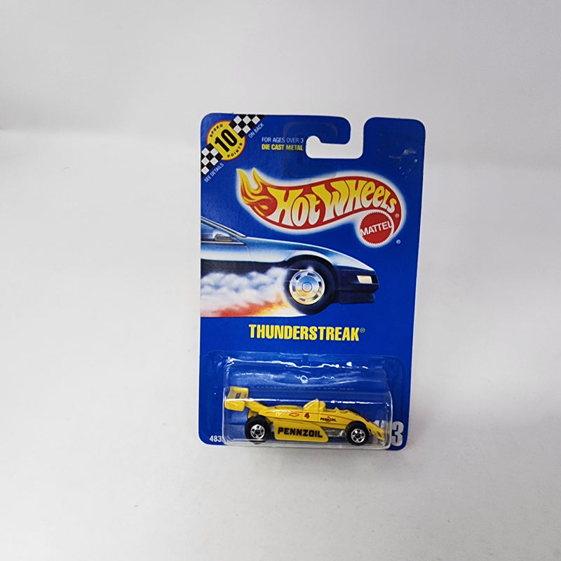 Thunderstreak Pennzoil * Yellow * Hot Wheels Blue Card
