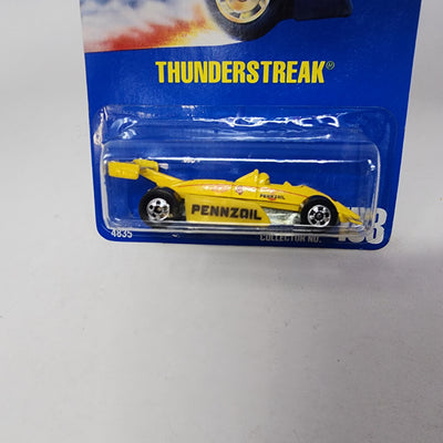 Thunderstreak Pennzoil * Yellow * Hot Wheels Blue Card