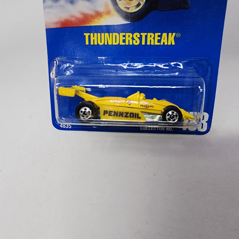 Thunderstreak Pennzoil * Yellow * Hot Wheels Blue Card