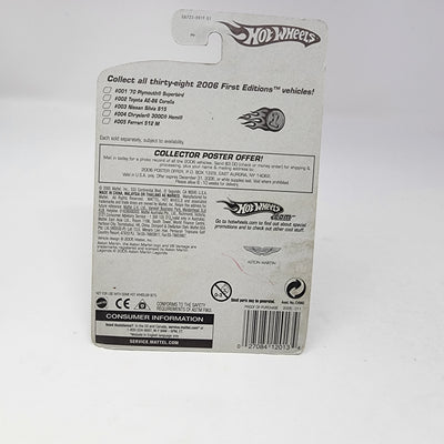 Aston Martin V8 Vantage #11 * Yellow w/ FTE Faster Than Ever * Hot Wheels 2005