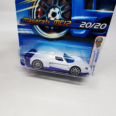 Maserati MC12 #20 * White w/ 10sp Rims * Hot Wheels 2005