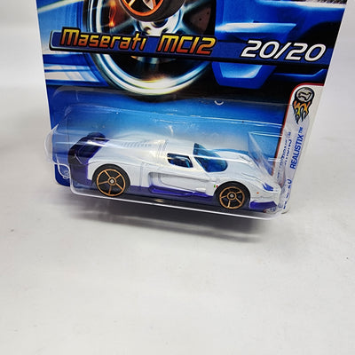 Maserati MC12 #20 * White w/ FTE Rims * Hot Wheels 2005