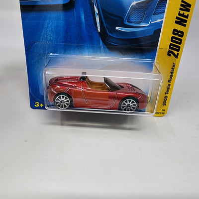 2008 Tesla Roadster #26 * Burgundy * Hot Wheels 2008