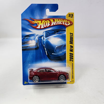 2008 Lancer Evolution #23 * Burgundy w/ 10sp Rims * Hot Wheels 2008