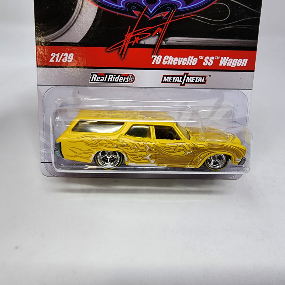 WAYNE'S GARAGE '70 CHEVELLE SS WAGON （黄） 70 Chevelle SS Wagon #21 * Yellow * Hot Wheels Garage