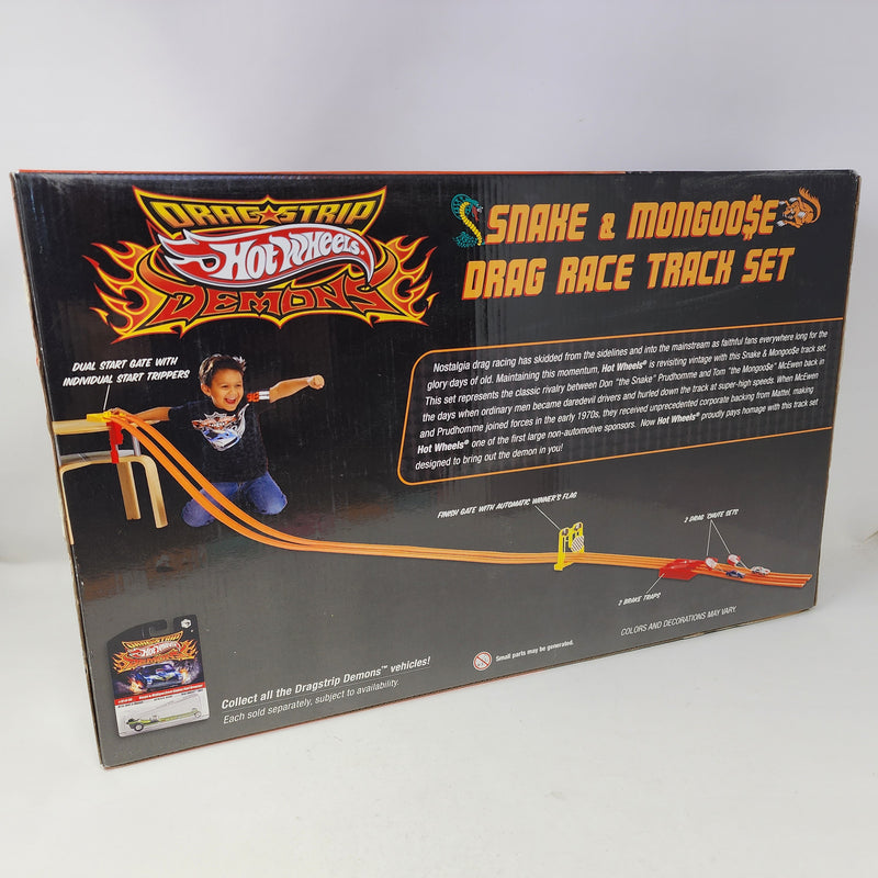 Snake & Mongoose Drag Race Track Set * Hot Wheels Drag Strip Demons