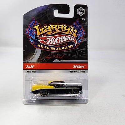'56 Chevy #2 * Black/Yellow * Hot Wheels Garage Larry's Chase w/ Initials