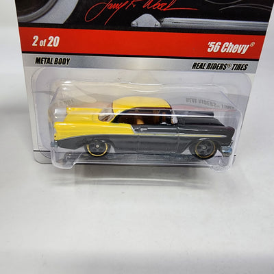 '56 Chevy #2 * Black/Yellow * Hot Wheels Garage Larry's Chase w/ Initials