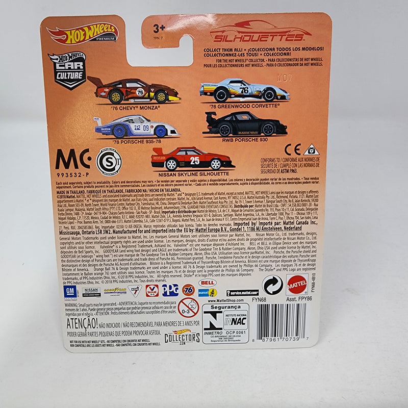 RWB Porsche 930 * BLACK * Hot Wheels Car Culture Silhouettes