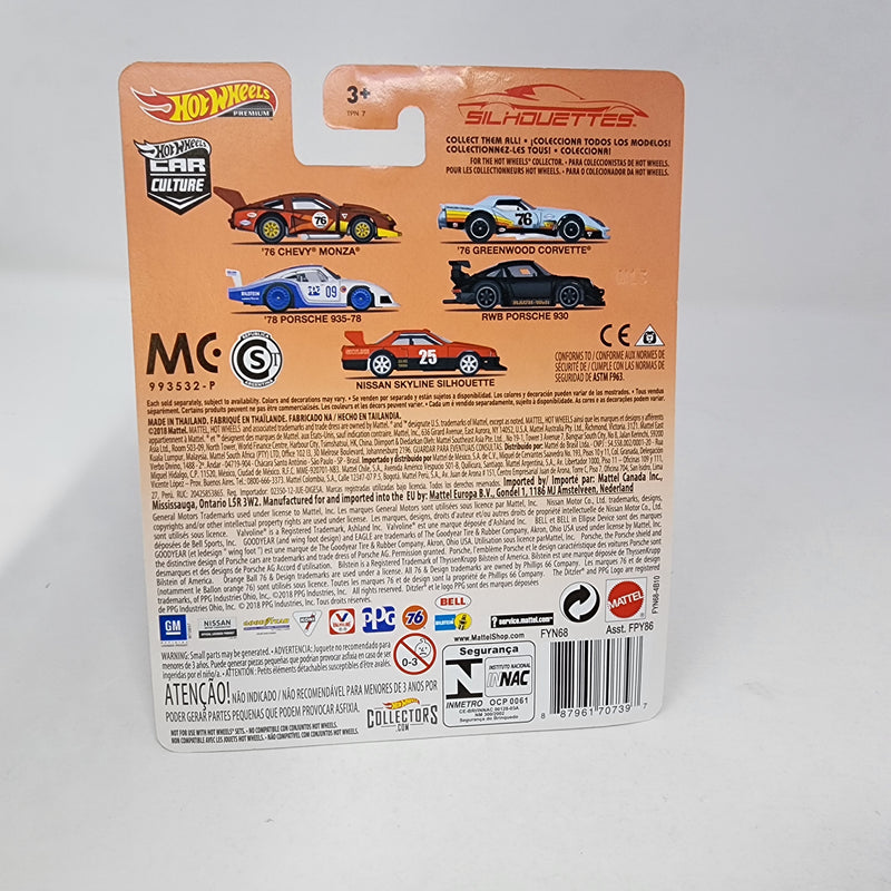 RWB Porsche 930 * BLACK * Hot Wheels Car Culture Silhouettes