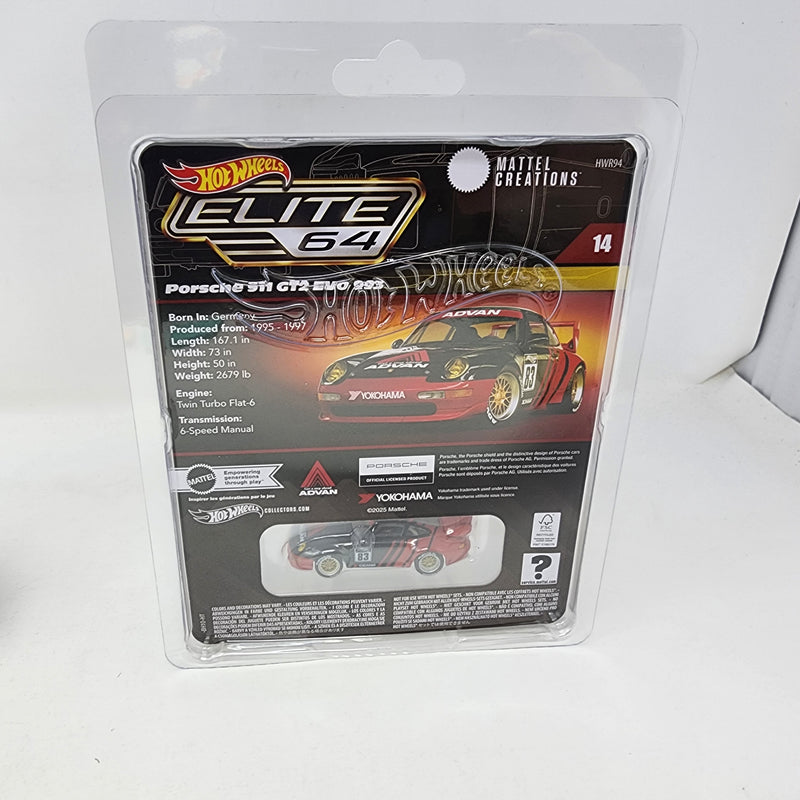 Porsche 911 Gt2 EVO 993 * Hot Wheels Elite 64