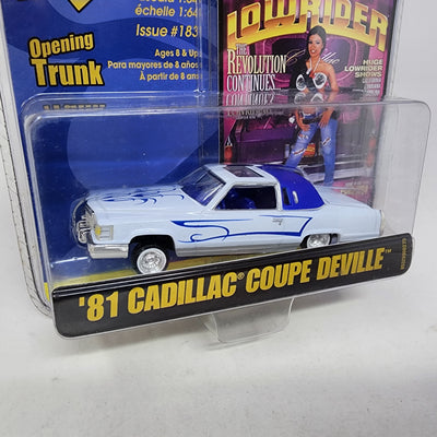 '81 Cadillac Coupe Deville * WHITE * Lowrider Magazine Revell