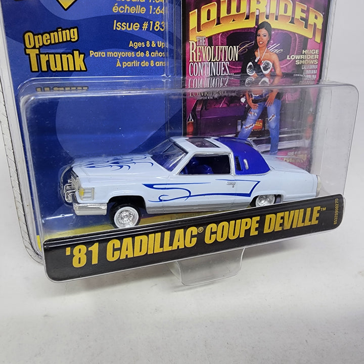 81 Cadillac Coupe Deville * WHITE * Lowrider Magazine Revell