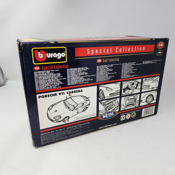 Burago-1/24 Porsche 911 Carrera-Noire, 3+,TY-18-21065BK, Couleur, 3+ ans