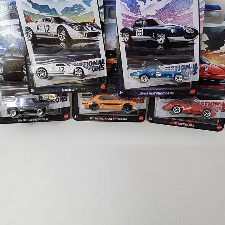 ミニカー Hot Wheels NEWSLETTER PASSION SILVER 2025 Hot Wheels Silver Series National Icons Full Set of 5 Cars